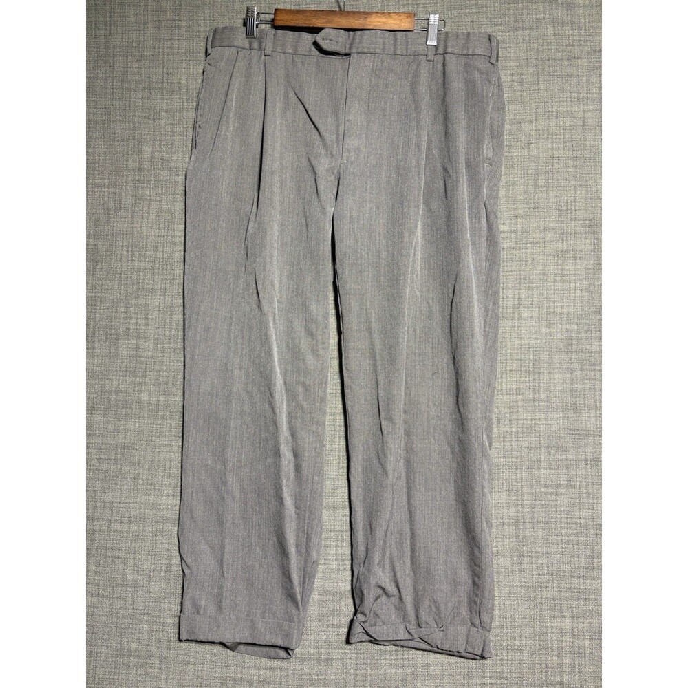 Mens 346 Brooks Brothers 100% Wool Cuffed Dress Pants Size 40x30 Grey Pleated